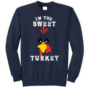 The Sweet Turkey Thanksgiving Funny Sweatshirt Graphic Print Unisex Tall Sweatshirt