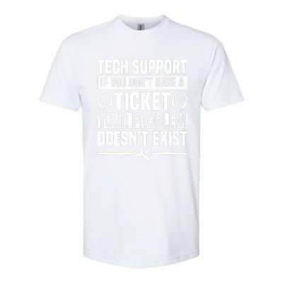 Tech Support Ticket It Call Center Agent Help Desk Softstyle® CVC T-Shirt