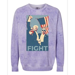 Trump Shot Trump Fight Colorblast Crewneck Sweatshirt