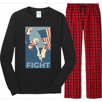 Trump Shot Trump Fight Long Sleeve Pajama Set