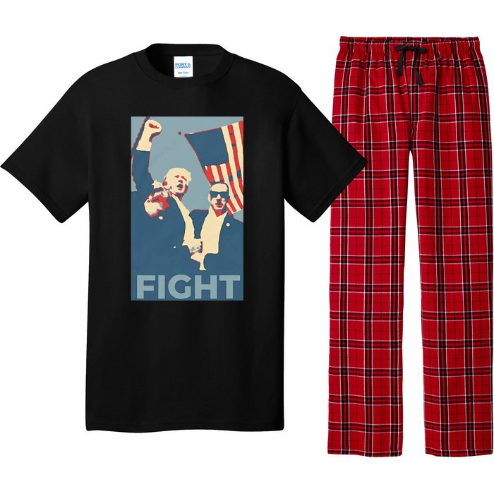 Trump Shot Trump Fight Pajama Set