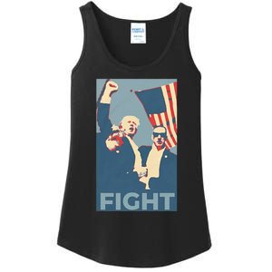 Trump Shot Trump Fight Ladies Essential Tank