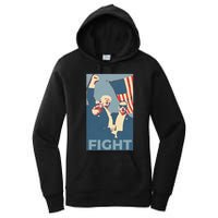 Trump Shot Trump Fight Women's Pullover Hoodie