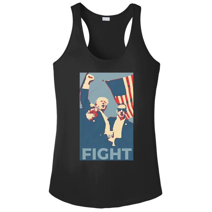 Trump Shot Trump Fight Ladies PosiCharge Competitor Racerback Tank