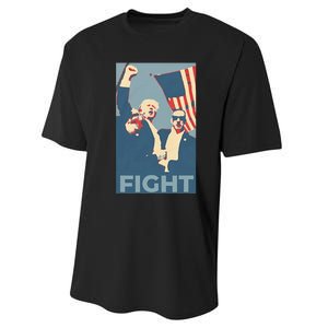 Trump Shot Trump Fight Performance Sprint T-Shirt