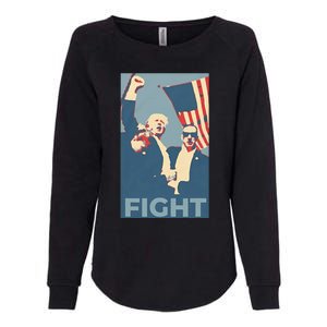 Trump Shot Trump Fight Womens California Wash Sweatshirt