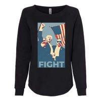 Trump Shot Trump Fight Womens California Wash Sweatshirt