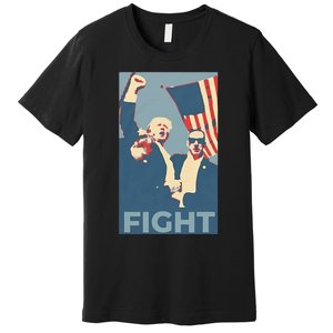 Trump Shot Trump Fight Premium T-Shirt