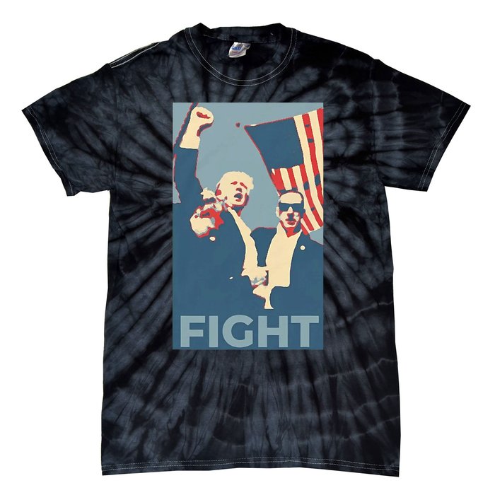 Trump Shot Trump Fight Tie-Dye T-Shirt