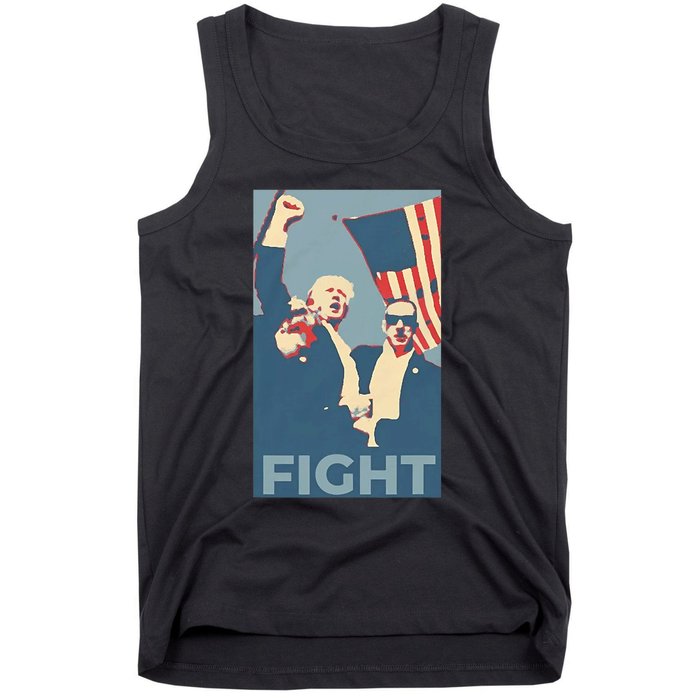 Trump Shot Trump Fight Tank Top