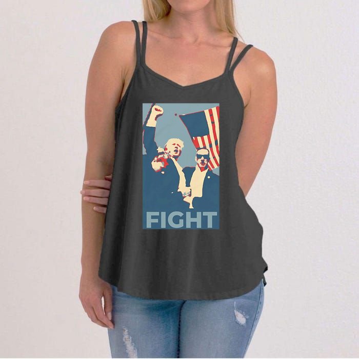 Trump Shot Trump Fight Women's Strappy Tank