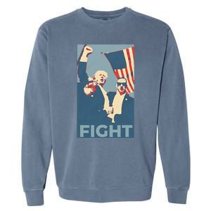 Trump Shot Trump Fight Garment-Dyed Sweatshirt