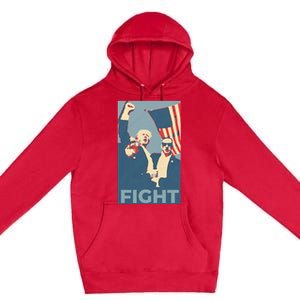 Trump Shot Trump Fight Premium Pullover Hoodie