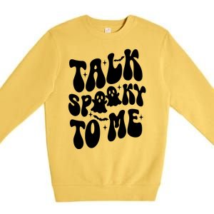 Take Spooky To Me Retro Groovy Halloween Premium Crewneck Sweatshirt