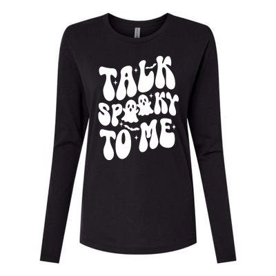 Take Spooky To Me Retro Groovy Halloween Womens Cotton Relaxed Long Sleeve T-Shirt