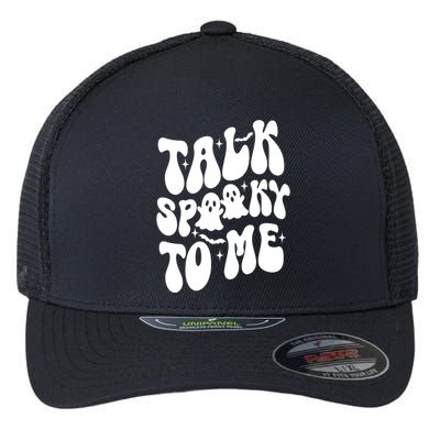 Take Spooky To Me Retro Groovy Halloween Flexfit Unipanel Trucker Cap