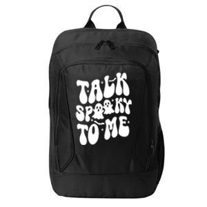 Take Spooky To Me Retro Groovy Halloween City Backpack