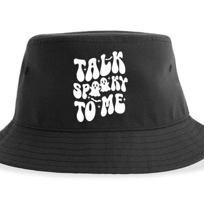 Take Spooky To Me Retro Groovy Halloween Sustainable Bucket Hat