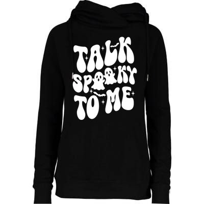 Take Spooky To Me Retro Groovy Halloween Womens Funnel Neck Pullover Hood