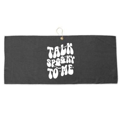 Take Spooky To Me Retro Groovy Halloween Large Microfiber Waffle Golf Towel