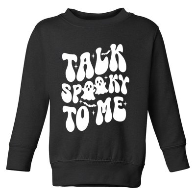 Take Spooky To Me Retro Groovy Halloween Toddler Sweatshirt