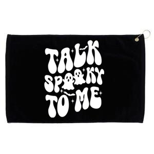 Take Spooky To Me Retro Groovy Halloween Grommeted Golf Towel