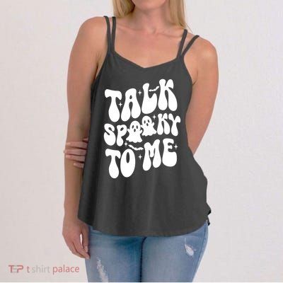 Take Spooky To Me Retro Groovy Halloween Women's Strappy Tank