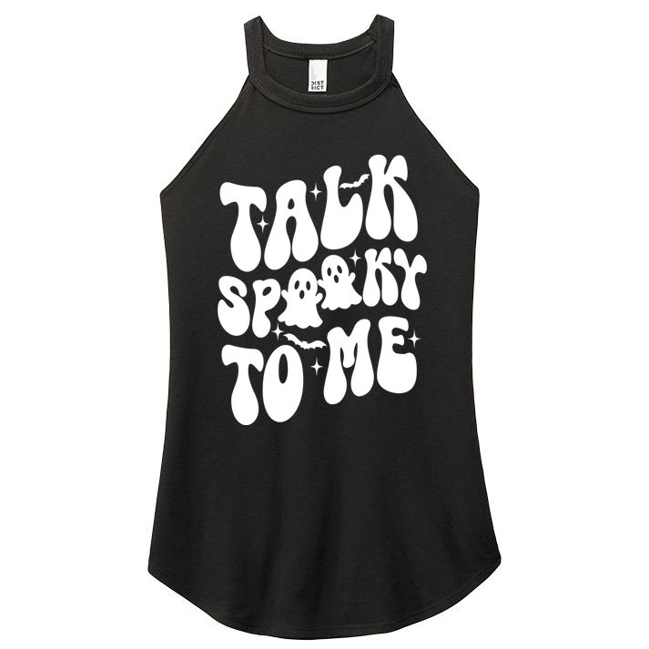 Take Spooky To Me Retro Groovy Halloween Women's Perfect Tri Rocker Tank