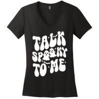 Take Spooky To Me Retro Groovy Halloween Women's V-Neck T-Shirt