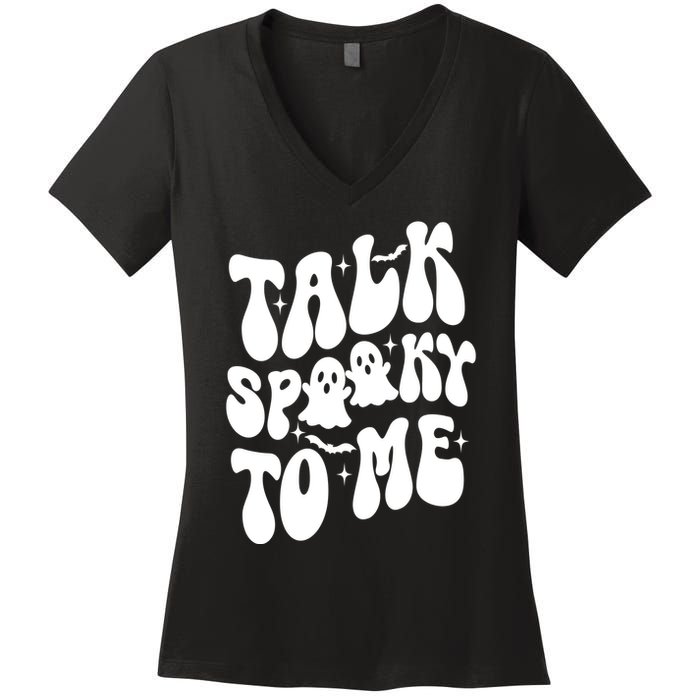 Take Spooky To Me Retro Groovy Halloween Women's V-Neck T-Shirt