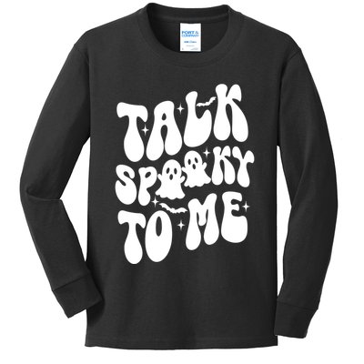 Take Spooky To Me Retro Groovy Halloween Kids Long Sleeve Shirt