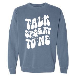 Take Spooky To Me Retro Groovy Halloween Garment-Dyed Sweatshirt