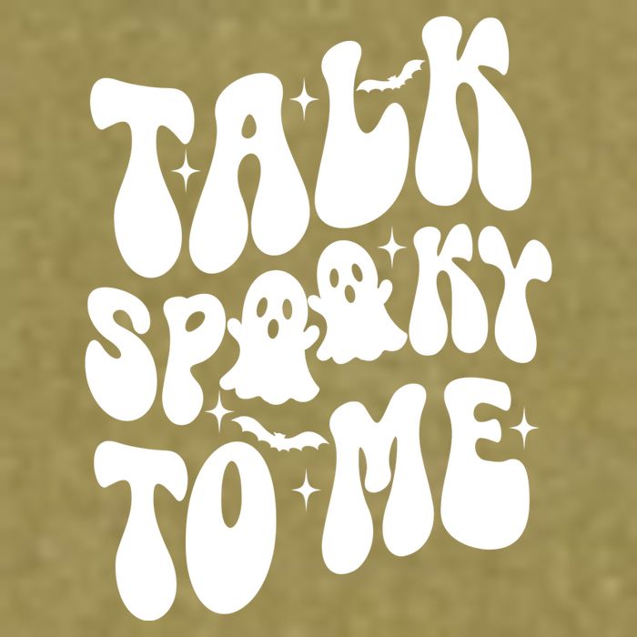 Take Spooky To Me Retro Groovy Halloween Garment-Dyed Women's Muscle Tee