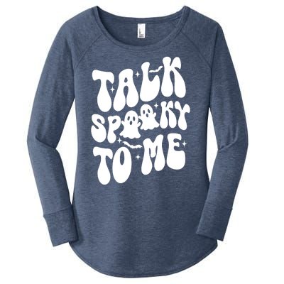 Take Spooky To Me Retro Groovy Halloween Women's Perfect Tri Tunic Long Sleeve Shirt