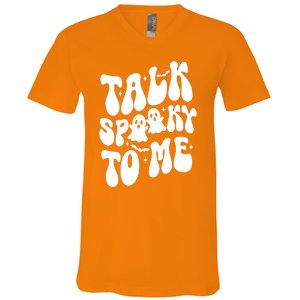 Take Spooky To Me Retro Groovy Halloween V-Neck T-Shirt