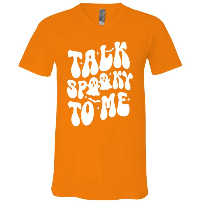 Take Spooky To Me Retro Groovy Halloween V-Neck T-Shirt