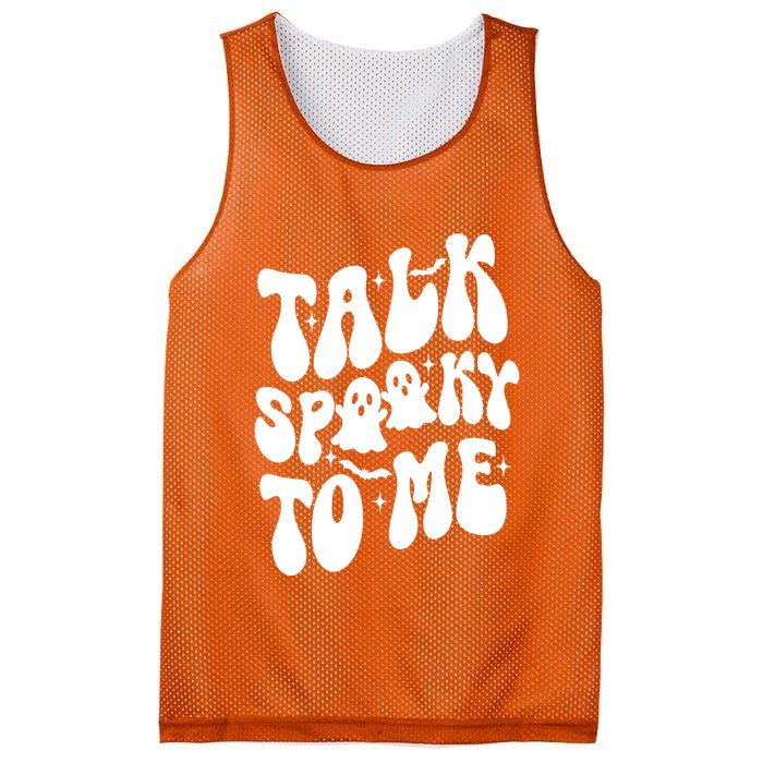 Take Spooky To Me Retro Groovy Halloween Mesh Reversible Basketball Jersey Tank