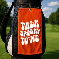 Take Spooky To Me Retro Groovy Halloween Golf Towel