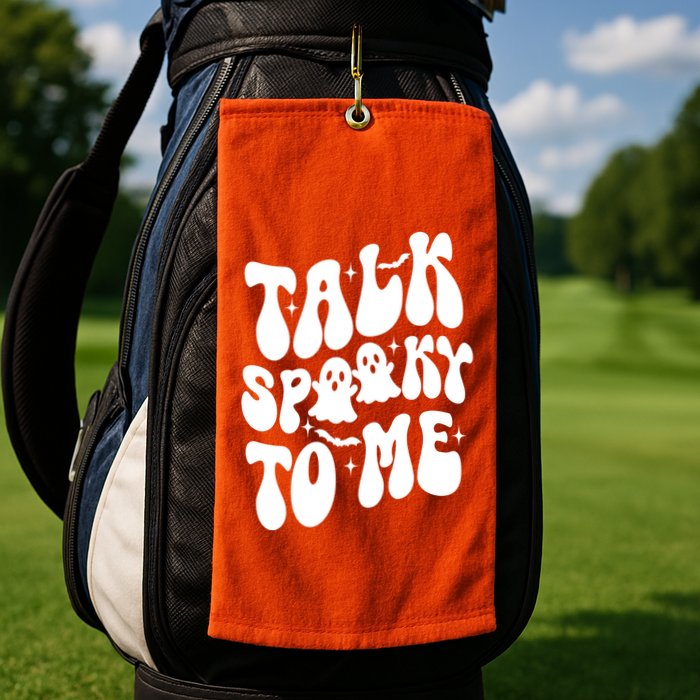 Take Spooky To Me Retro Groovy Halloween Golf Towel