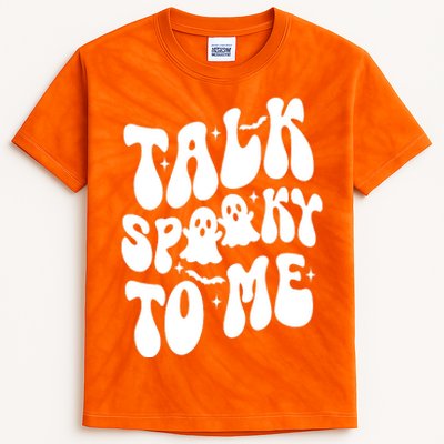 Take Spooky To Me Retro Groovy Halloween Kids Tie-Dye T-Shirt