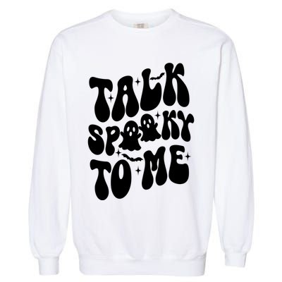 Take Spooky To Me Retro Groovy Halloween Garment-Dyed Sweatshirt