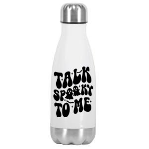 Take Spooky To Me Retro Groovy Halloween Stainless Steel Insulated Water Bottle