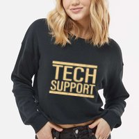 Tech Support Cropped Pullover Crew