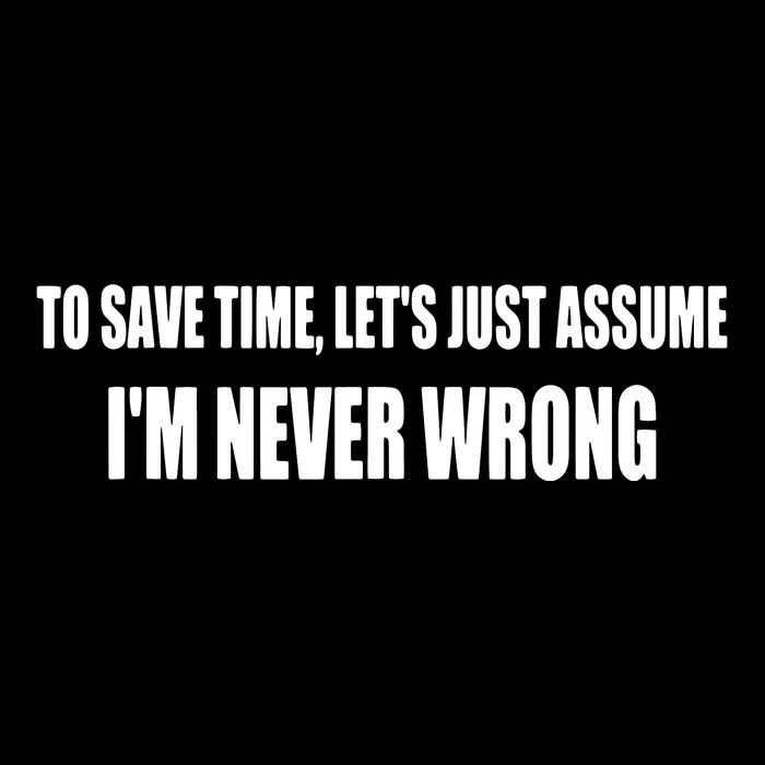 To Save Time Let's Assume I'm Never Wrong I Am Right Toddler Sweatshirt