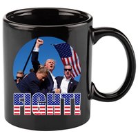 Trump Signals To Americans To Fight 11oz C Handle Ceramic Mug
