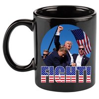 Trump Signals To Americans To Fight 11oz C Handle Ceramic Mug