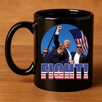 Trump Signals To Americans To Fight 11oz C Handle Ceramic Mug