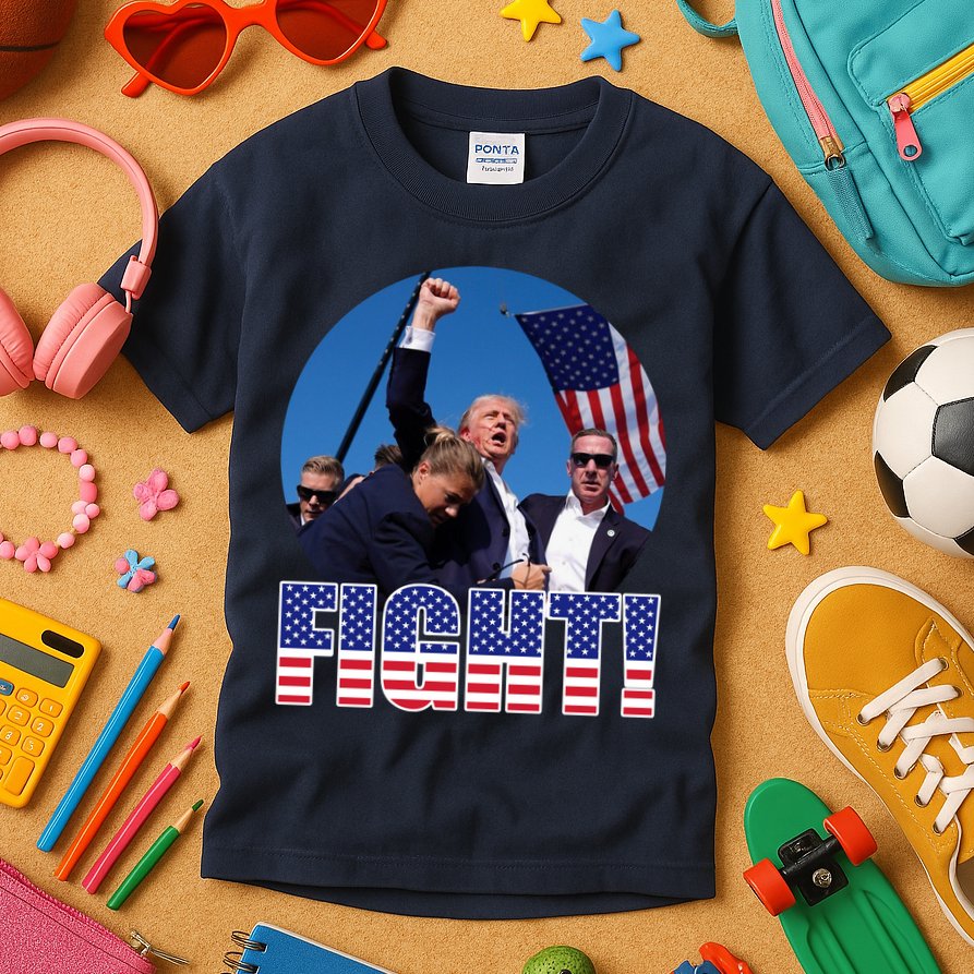 Trump Signals To Americans To Fight Kids T-Shirt