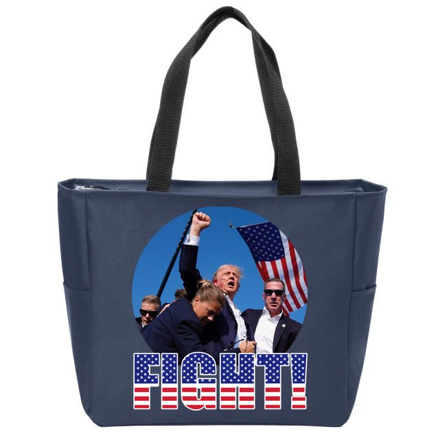 Trump Signals To Americans To Fight Zip Tote Bag