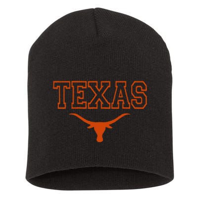 Texas State Tx Vintage Bull Head Proud Texans Short Acrylic Beanie